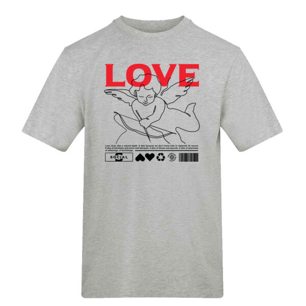 MS0012 Love Social Grey Tee Thumbnail